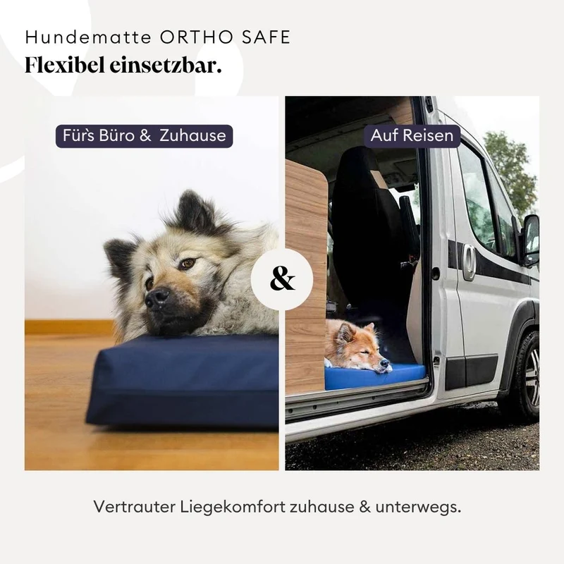 Hundematte eckig, Ortho, SAFE BLAU