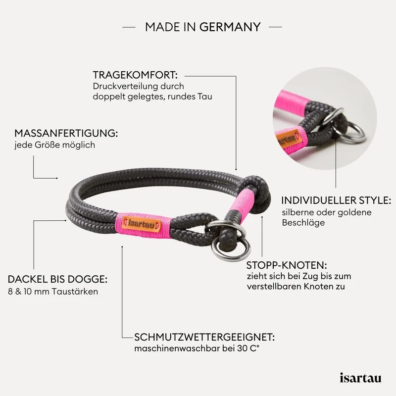 Zugstopp-Halsband Heaven's Rock NEONPINK