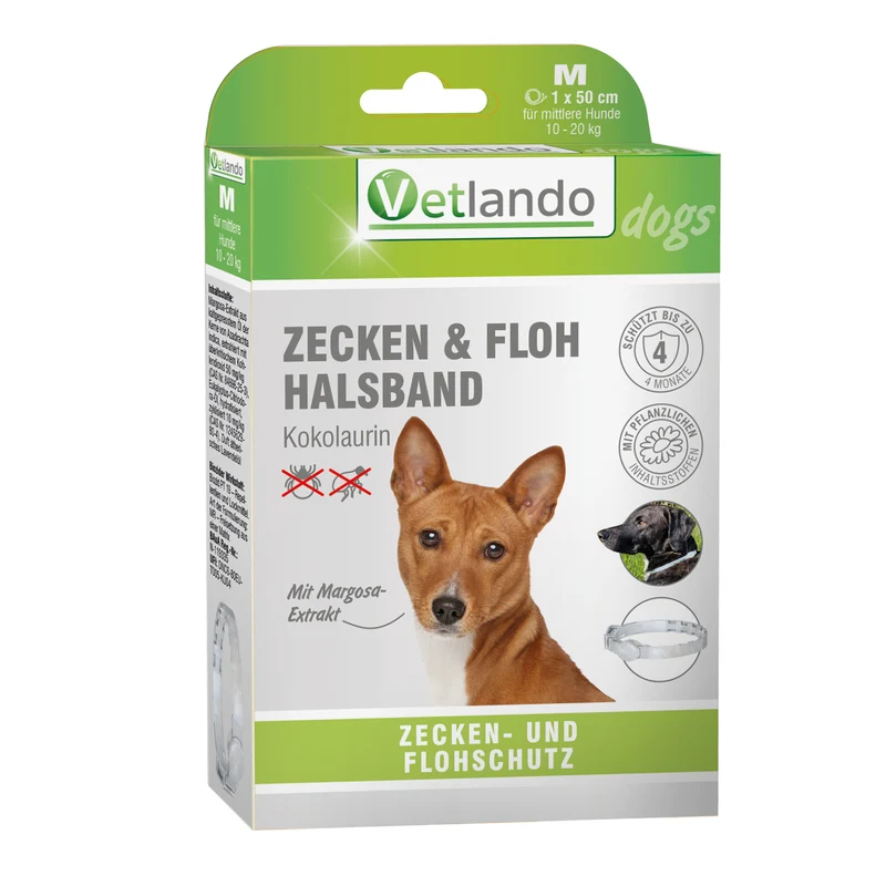 Zecken- & Floh-Halsband Kokolaurin für Hunde