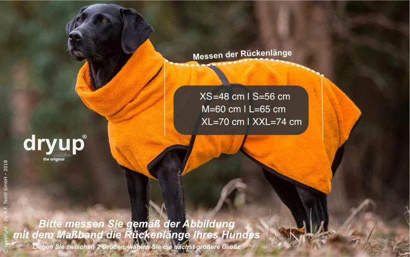 DRYUP CAPE® Hundebademantel Orange