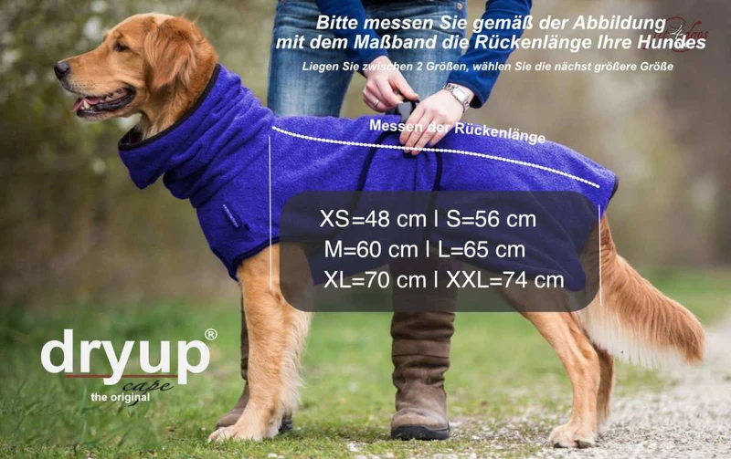 DRYUP CAPE® Hundebademantel Blau