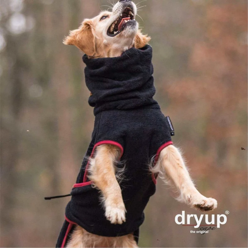 DRYUP CAPE® Hundebademantel Schwarz