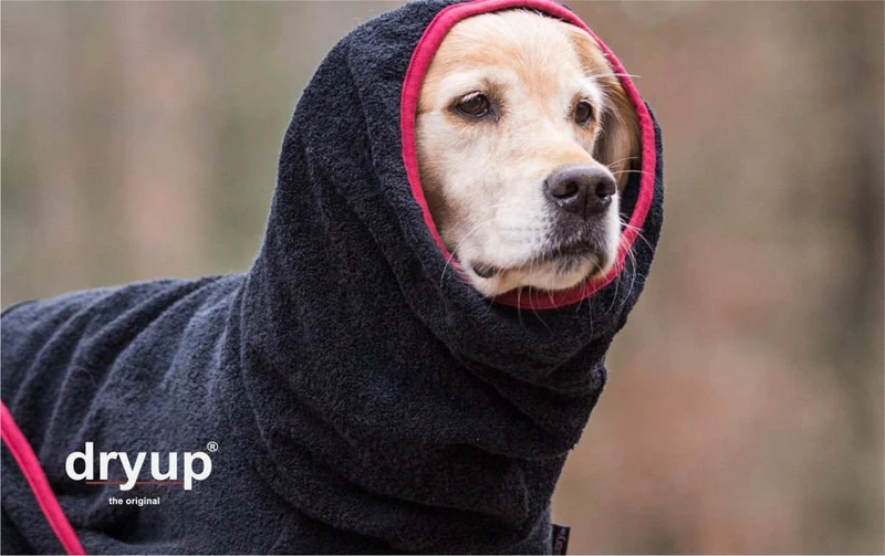 DRYUP CAPE® Hundebademantel Schwarz