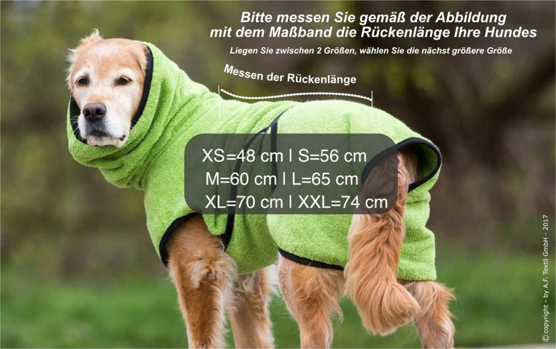 DRYUP CAPE® Hundebademantel Hell-Grün