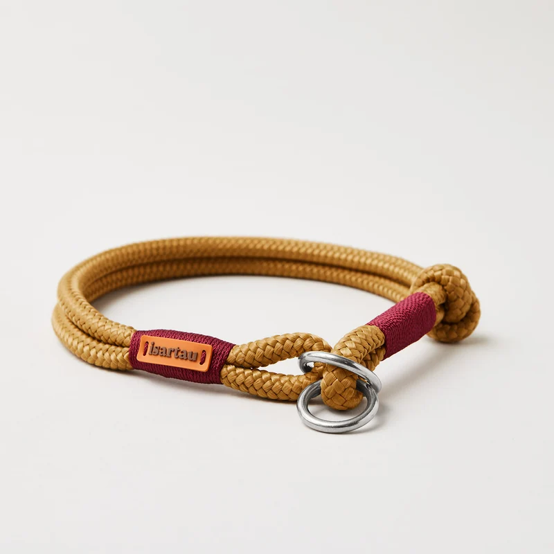 Zugstopp-Halsband Sweet Toffee BURGUNDER