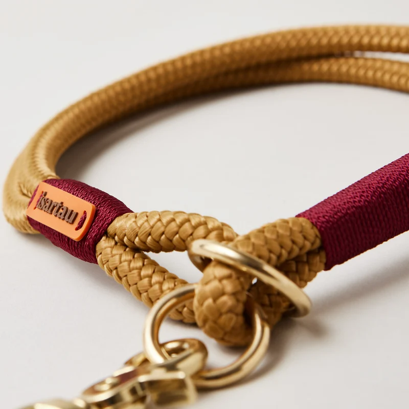 Zugstopp-Halsband Sweet Toffee BURGUNDER