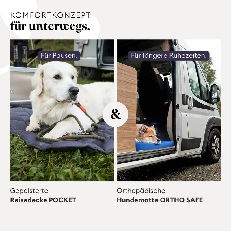 Hundematte eckig, Ortho, SAFE BLAU