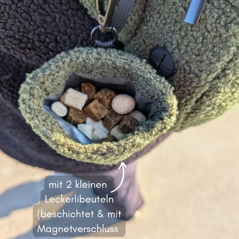 Multifunktionale Teddy Gassitasche - 2 in 1 Bauchtasche & Schultertasche Olive