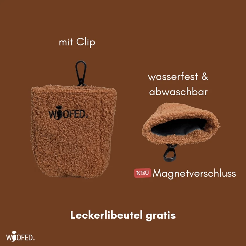 Multifunktionale Teddy Gassitasche - 2 in 1 Bauchtasche & Schultertasche Brown