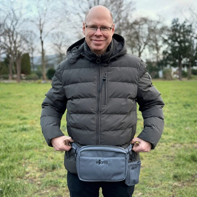 Multifunktionale Gassitasche - 2 in 1 Bauchtasche & Schultertasche Grey
