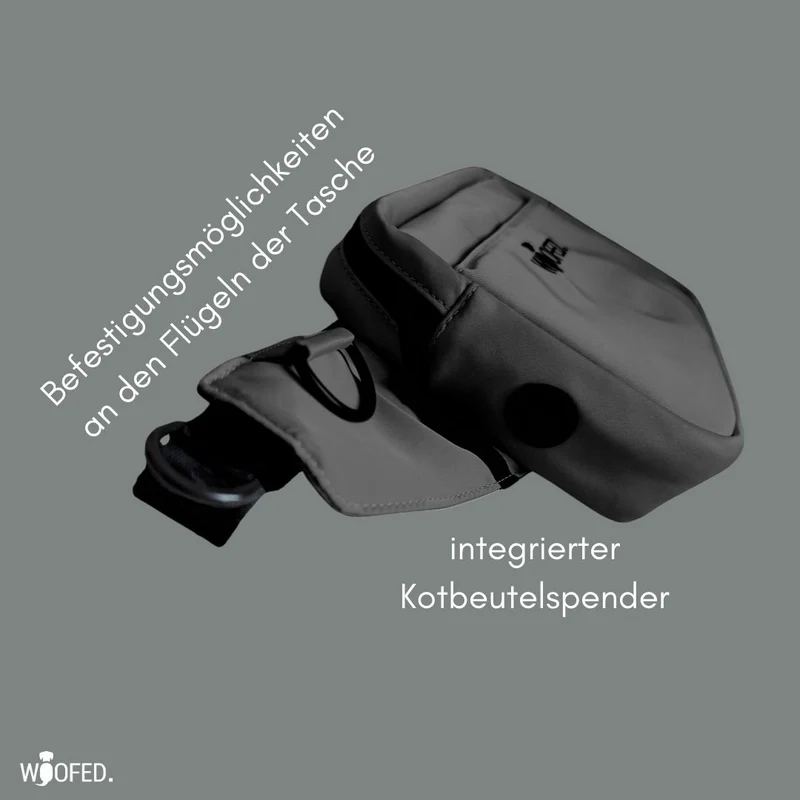 Multifunktionale Gassitasche - 2 in 1 Bauchtasche & Schultertasche Grey