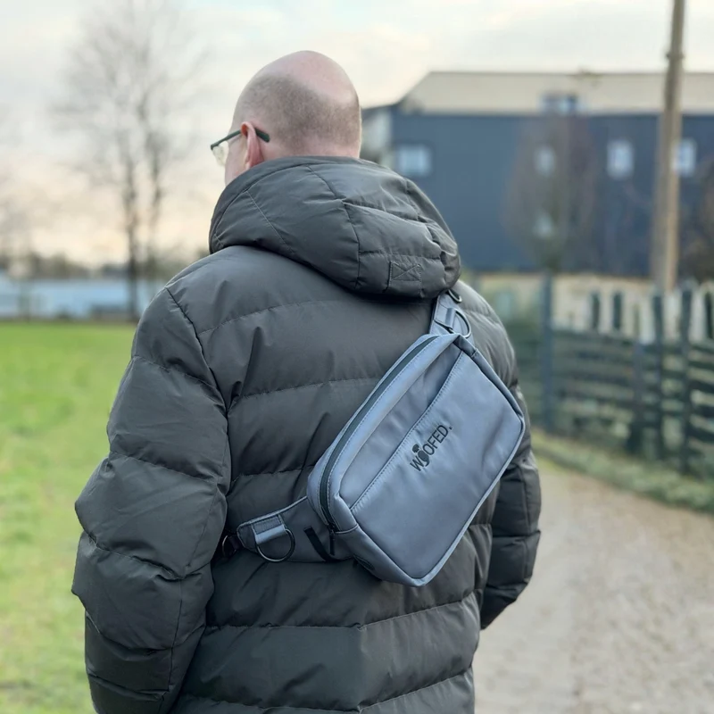 Multifunktionale Gassitasche - 2 in 1 Bauchtasche & Schultertasche Grey