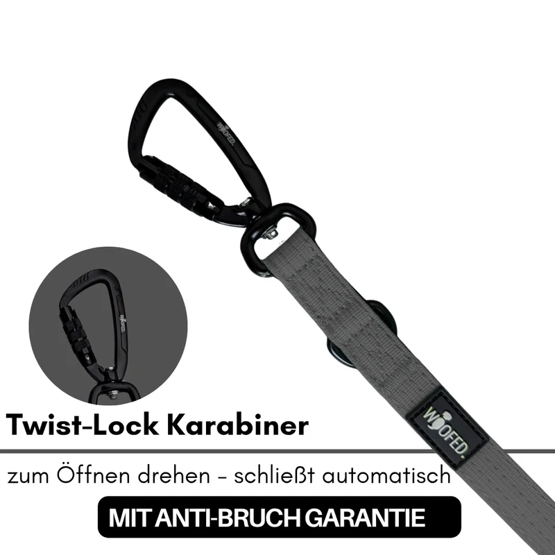 Nylon Pro Führleine Anthracite