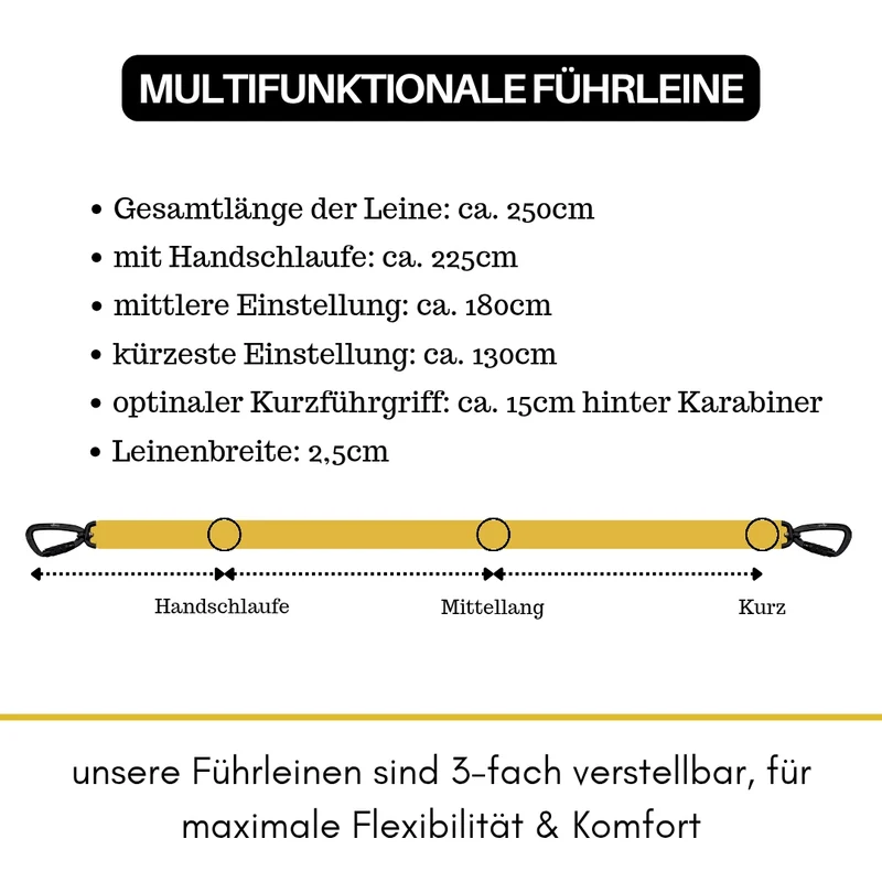 Nylon Pro Führleine Sunset Yellow