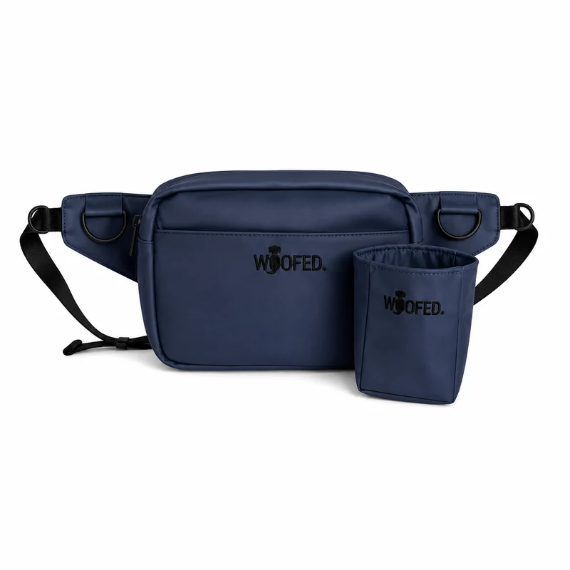 Multifunktionale Gassitasche - 2 in 1 Bauchtasche & Schultertasche Mignight Blue