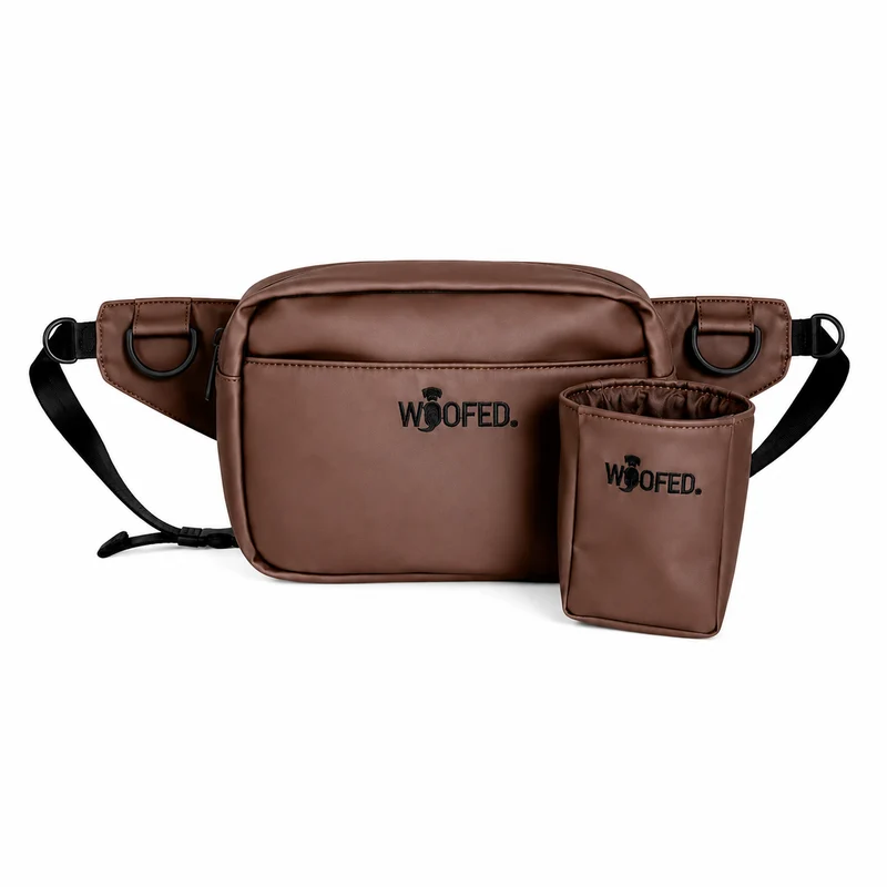 Multifunktionale Gassitasche - 2 in 1 Bauchtasche & Schultertasche Copper Brown
