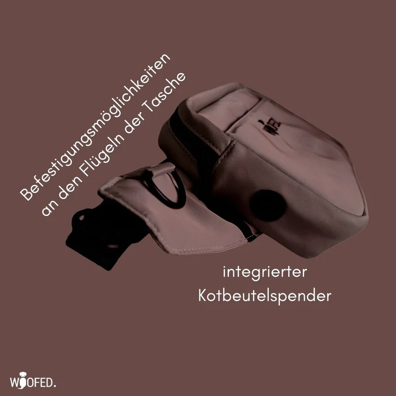 Multifunktionale Gassitasche - 2 in 1 Bauchtasche & Schultertasche Copper Brown