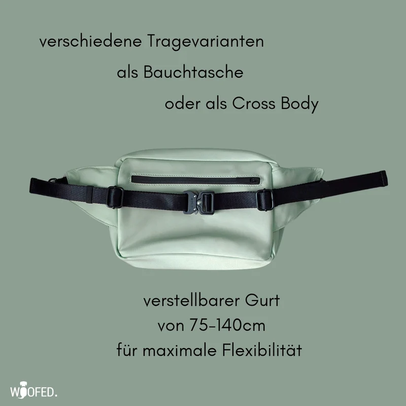Multifunktionale Gassitasche - 2 in 1 Bauchtasche & Schultertasche Sage