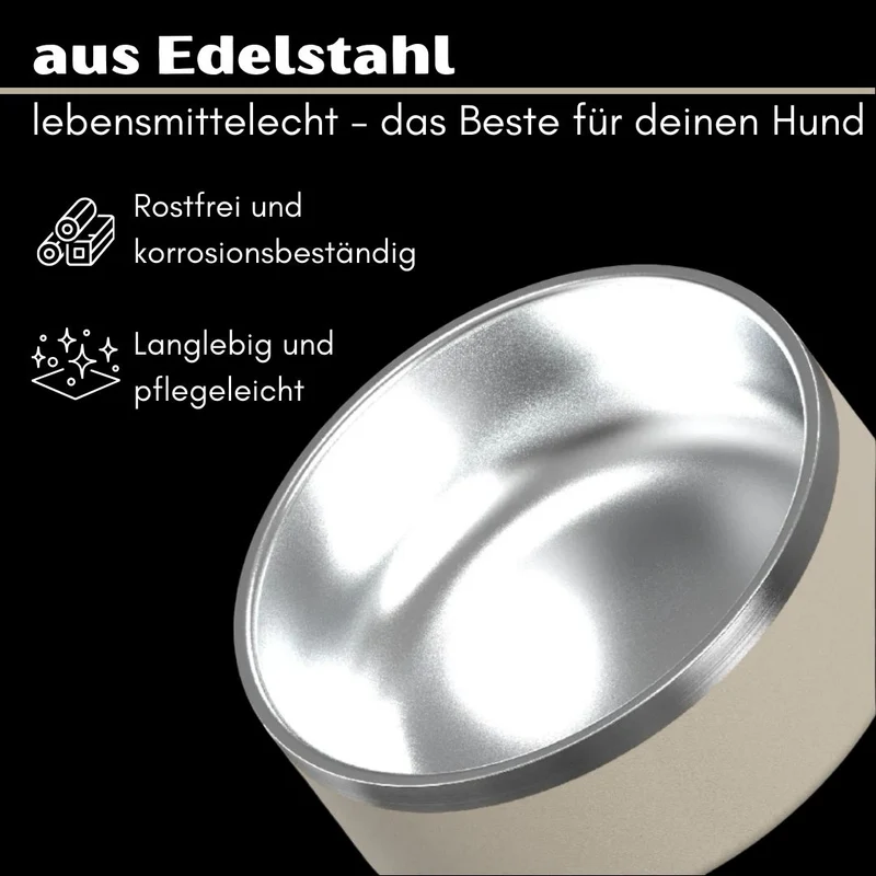 Premium Edelstahlnapf Creamy Beige