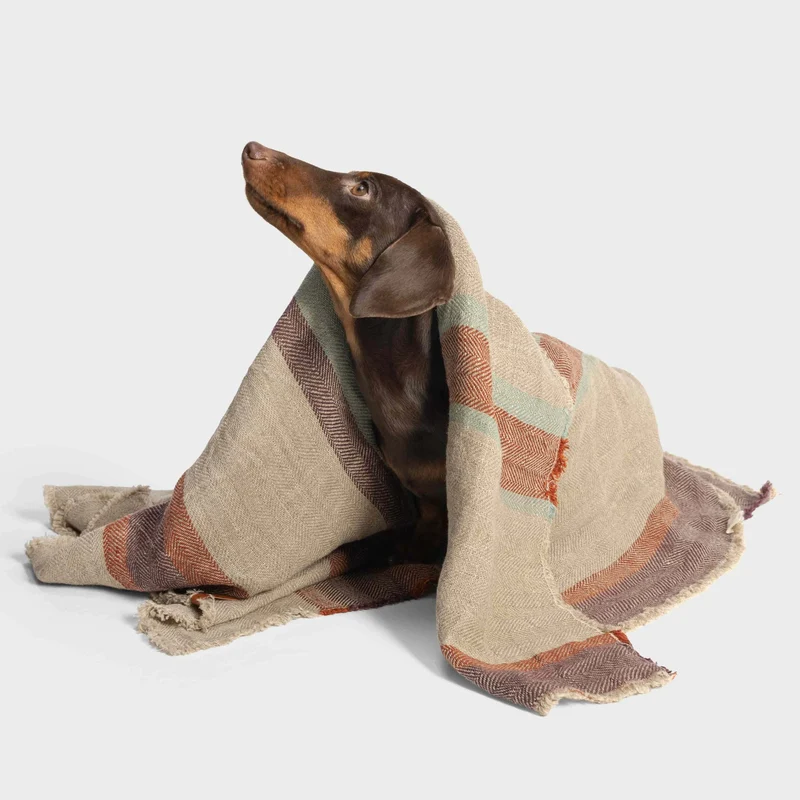 Hundedecke Linen Stripes