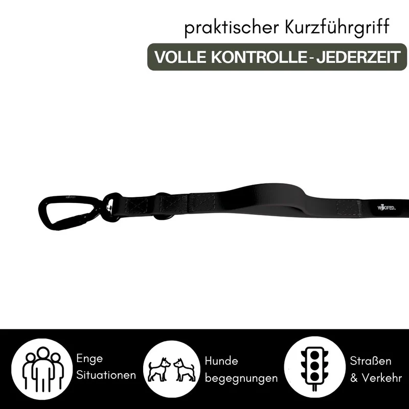 Führleine WOOFLEX® Pro verstellbar Phantom Black