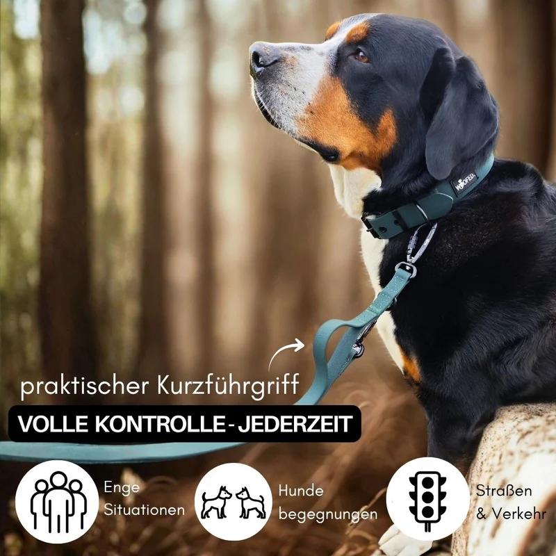 Führleine WOOFLEX® Pro verstellbar Hunting Green
