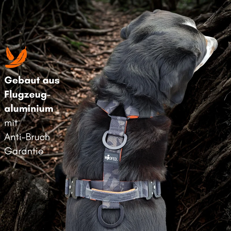 Y-Hundegeschirr 4fach-verstellbar mit Griff und Sicherheitsschnallen Signal Camo - ultraleicht