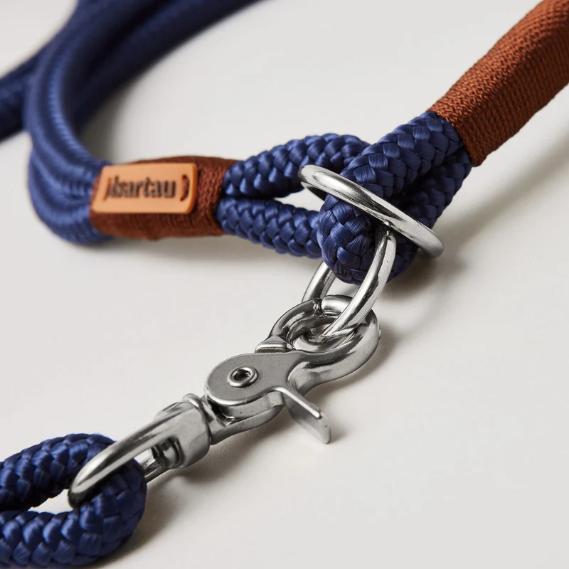 Zugstopp-Halsband Indigo Sea Kastanie