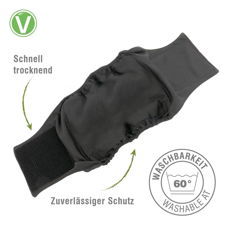 Waschbare Rüdenwindel Schwarz