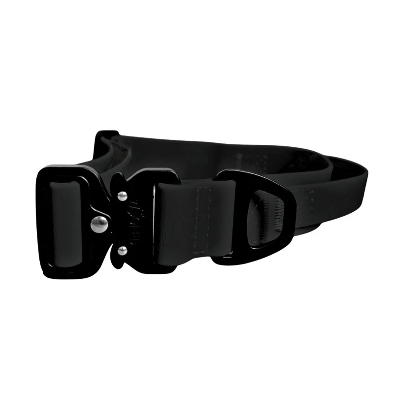 Halsband WOOFLEX® Tactical verstellbar mit Griff Phantom Black