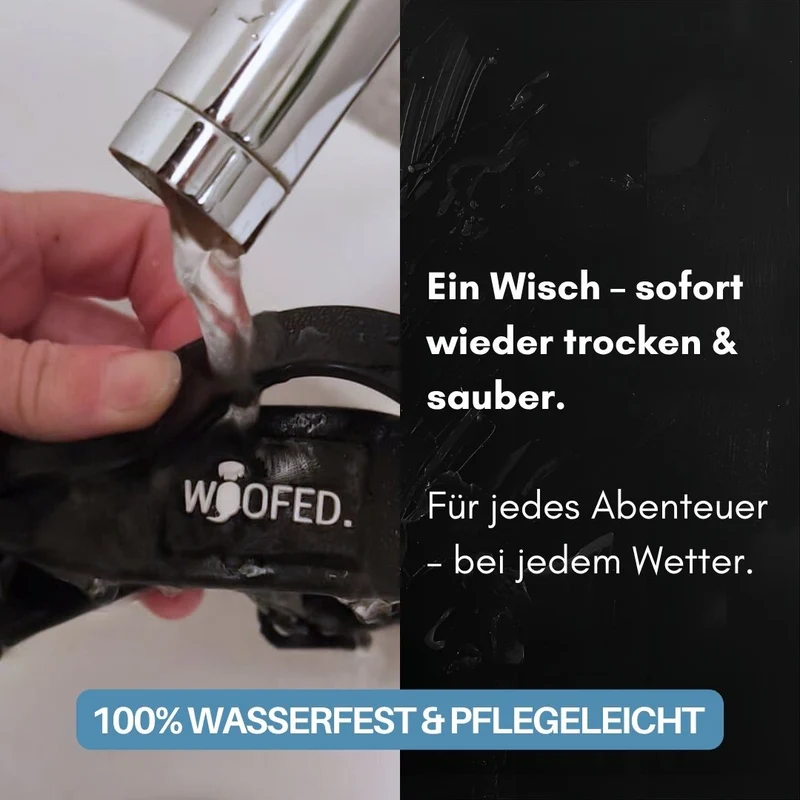 Halsband WOOFLEX® Tactical verstellbar mit Griff Phantom Black