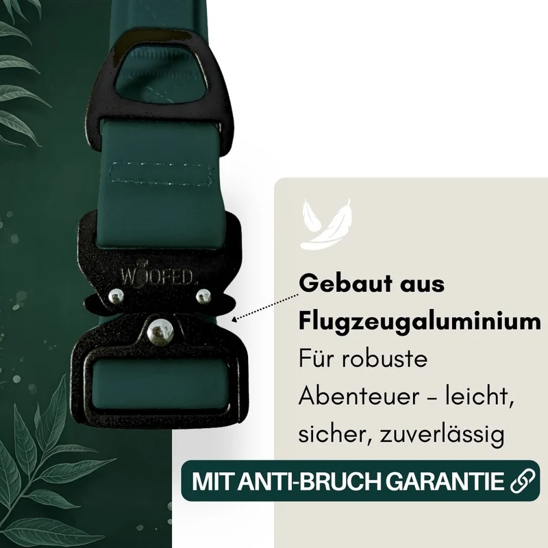 Halsband WOOFLEX® Tactical verstellbar mit Griff Hunting Green
