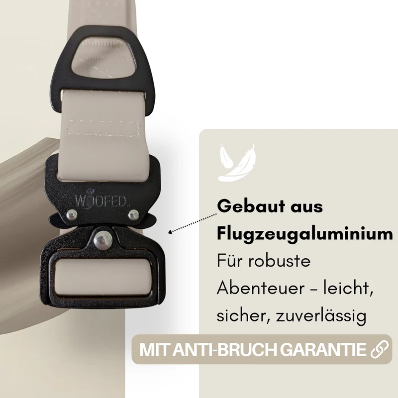 Halsband WOOFLEX® Tactical verstellbar mit Griff Desert Sand
