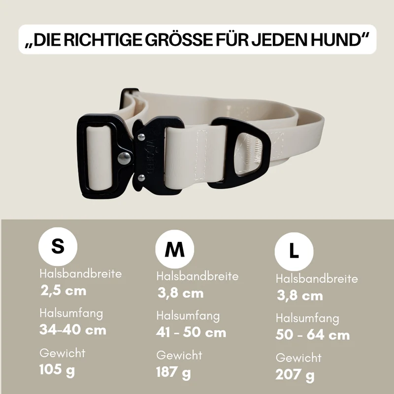 Halsband WOOFLEX® Tactical verstellbar mit Griff Desert Sand