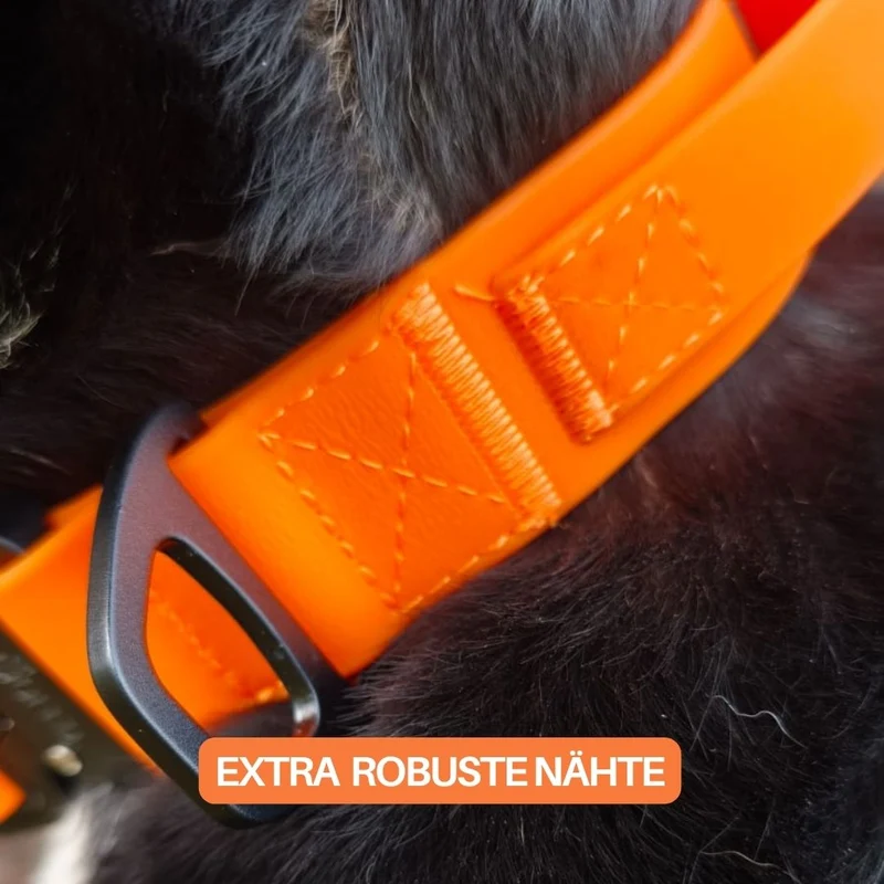 Halsband WOOFLEX® Tactical verstellbar mit Griff Sunset Orange
