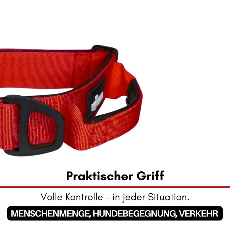 Nylon Tactical Halsband Rosso Red - ultraleicht