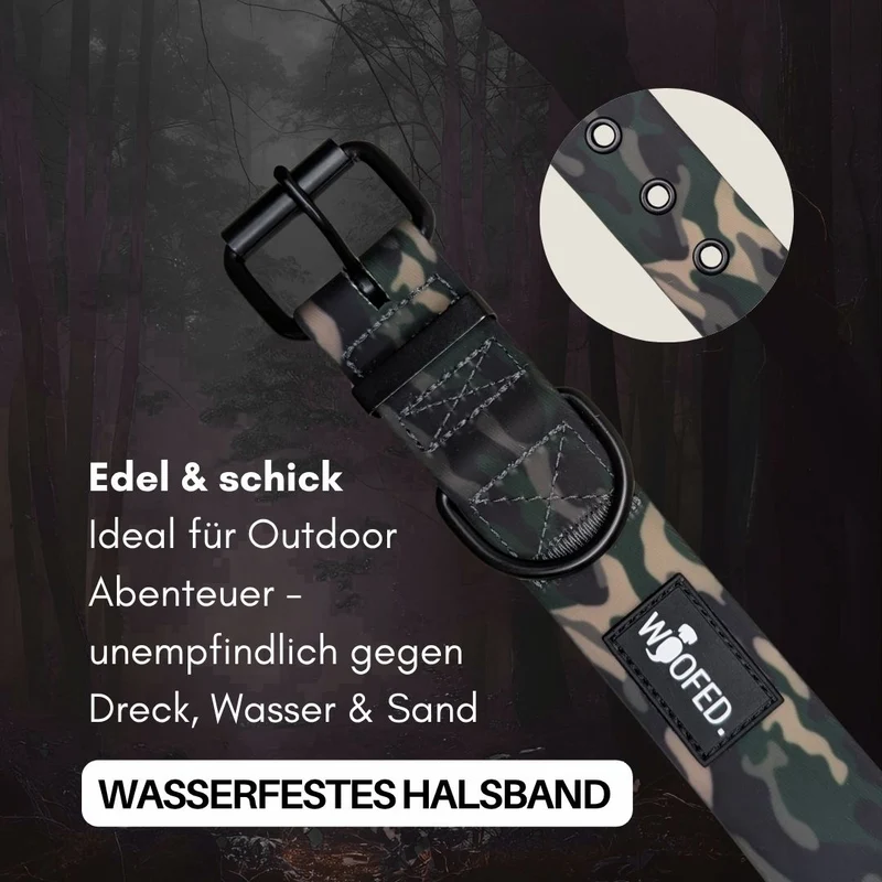 Halsband WOOFLEX® Classic verstellbar Woodland Camo