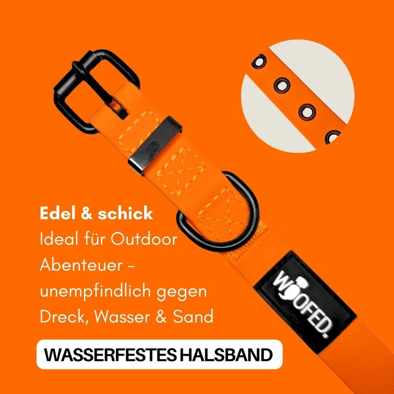 Halsband WOOFLEX® Classic verstellbar Sunset Orange
