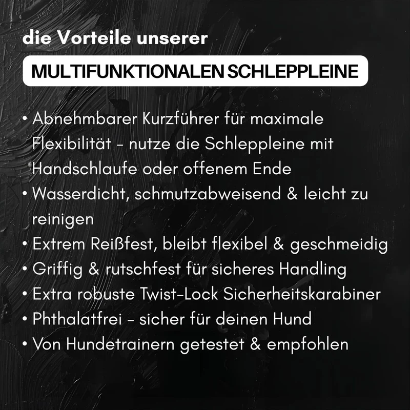 multifunktionale Schleppleine WOOFLEX® Phantom Black