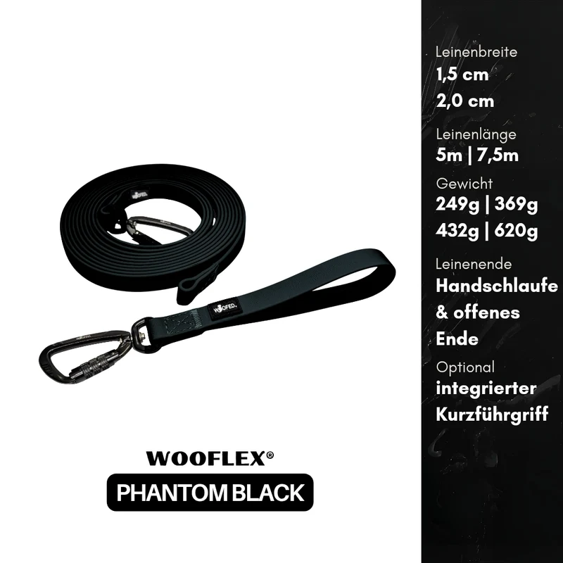 multifunktionale Schleppleine WOOFLEX® Phantom Black