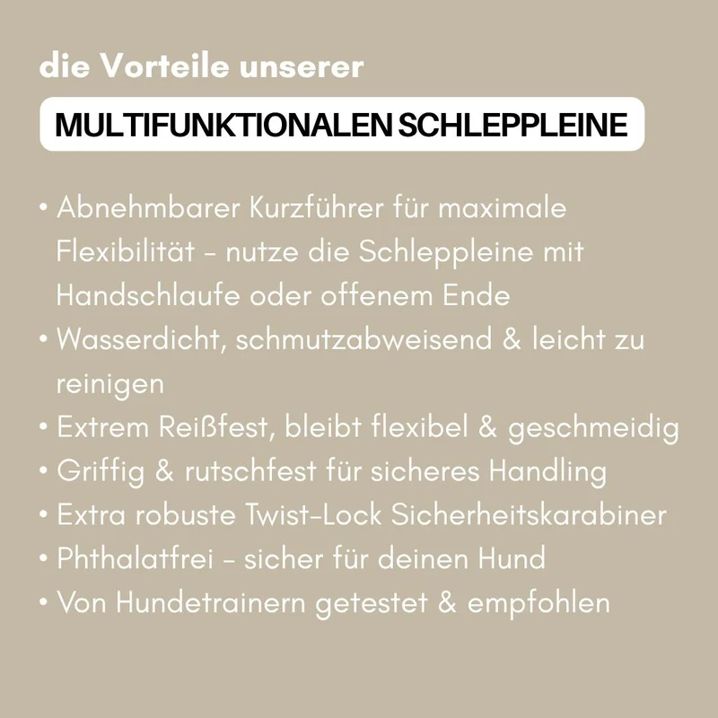multifunktionale Schleppleine WOOFLEX® Desert Sand