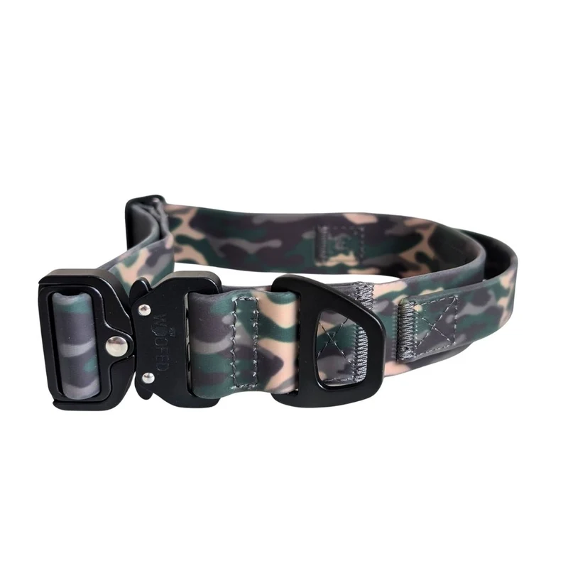 Halsband WOOFLEX® Tactical verstellbar mit Griff Woodland Camo