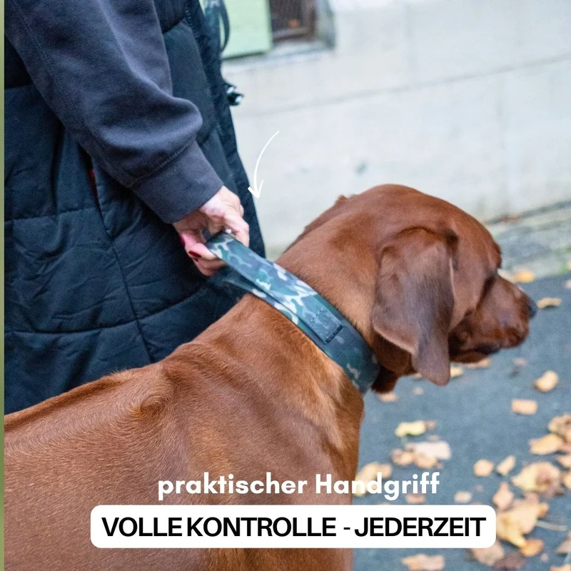 Halsband WOOFLEX® Tactical verstellbar mit Griff Woodland Camo