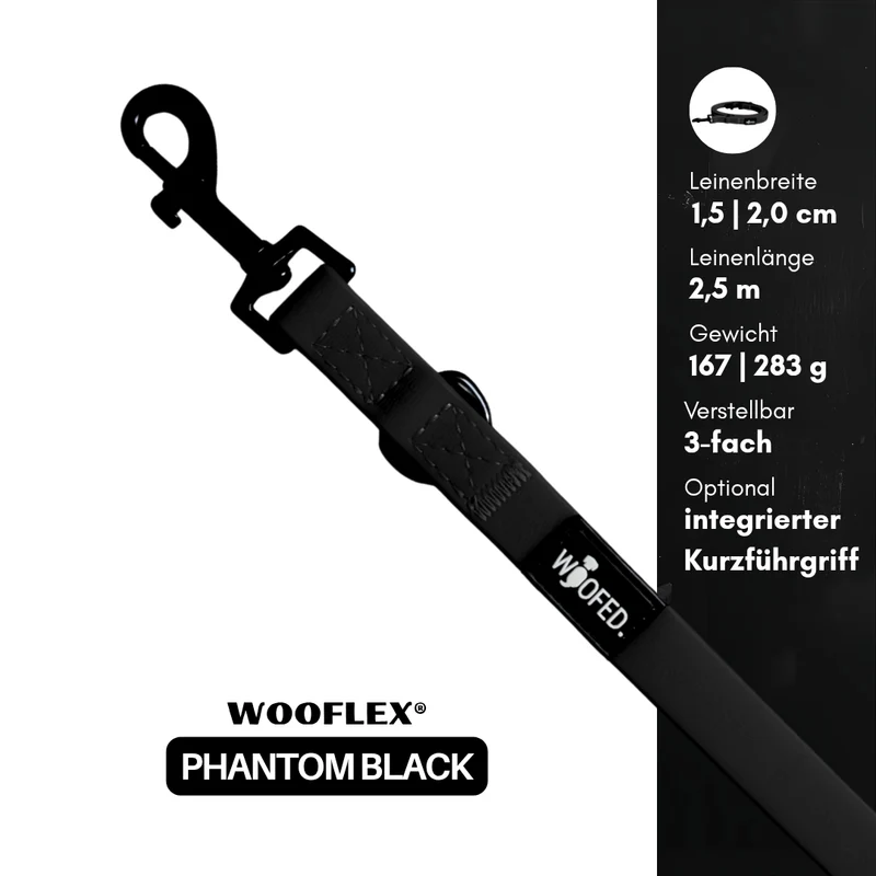 Führleine WOOFLEX® Classic verstellbar Phantom Black