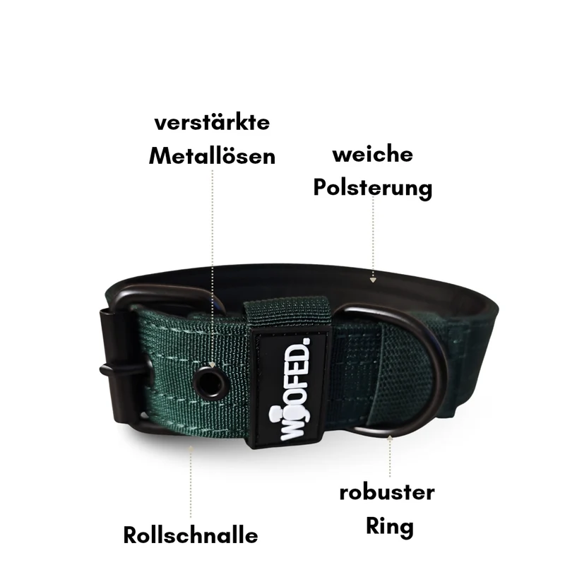 Nylon Classic Halsband Dark Green
