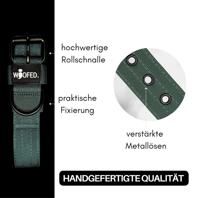 Nylon Classic Halsband Dark Green