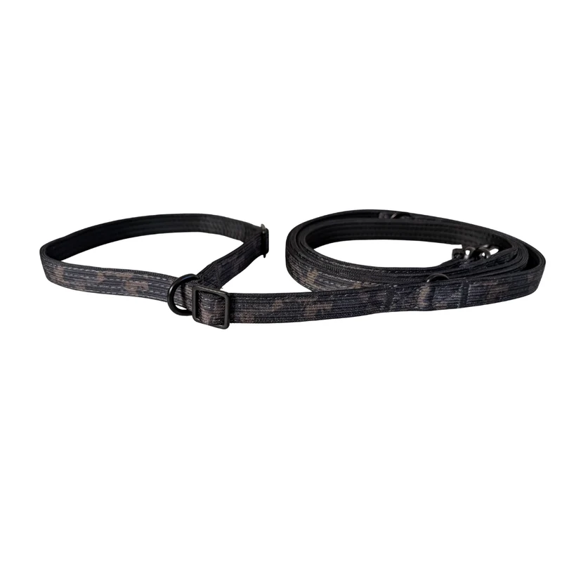 Nylon Retrieverleine verstellbar Black Camo