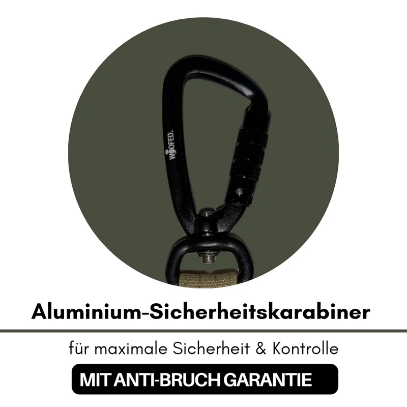 Nylon Retrieverleine verstellbar Military Olive