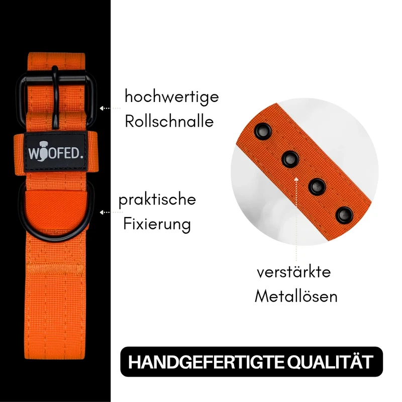 Nylon Classic Halsband Safety Orange