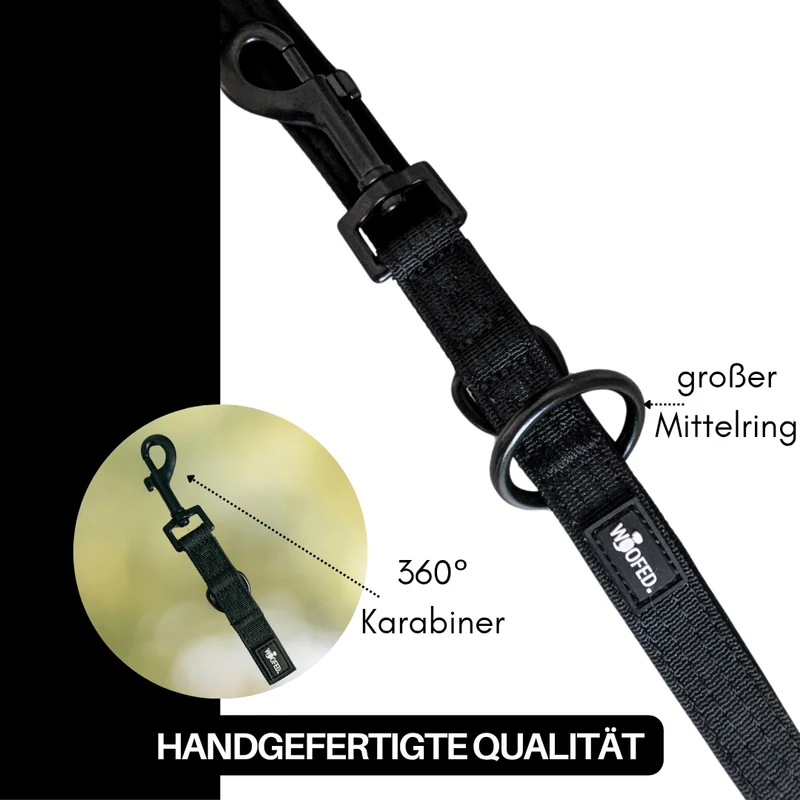 Nylon Classic Führleine Deep Black
